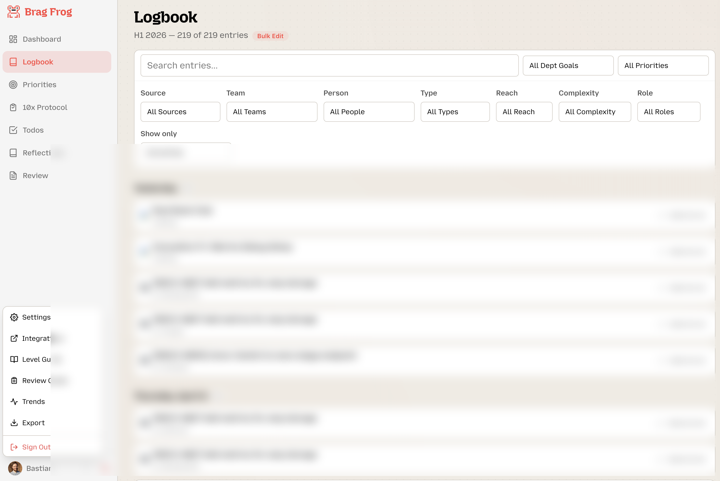 Brag Frog screenshot