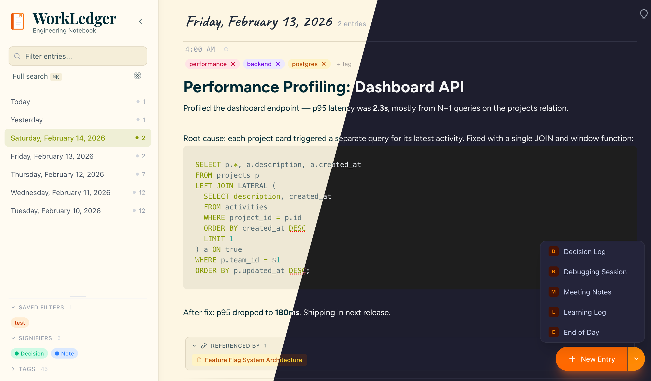 WorkLedger screenshot